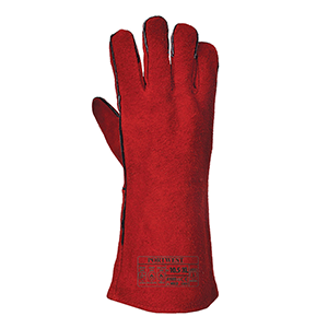 A500 RED WELDERS LEATHER GAUNTLETS XL