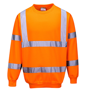 B303 ORANGE HI VIS SWEATSHIRT SMALL