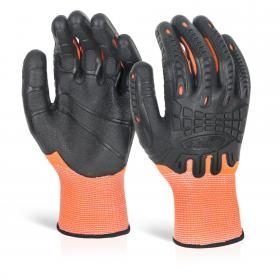 FULLY COATED IMPACT GLOVE ORANGE LARGE