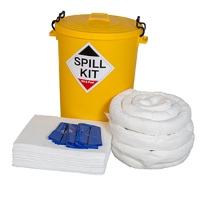 90 LITRE OIL SPILL KIT YELLOW BIN