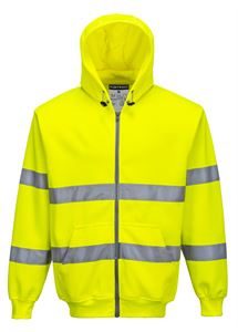 Hi-Vis Zip Front Hoodie 